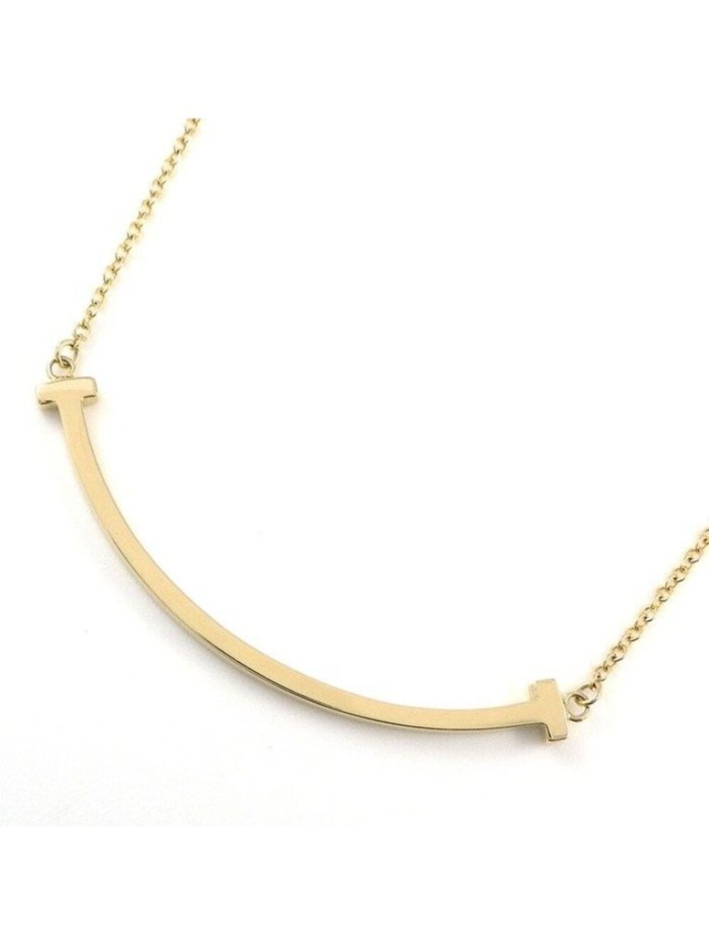 Tiffany & Co Necklace T Smile Small 18k Yellow Gold